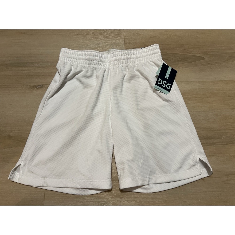 Girls DSG Basketball Shorts White Size Medium‎ Youth Kids Unisex Drawstring